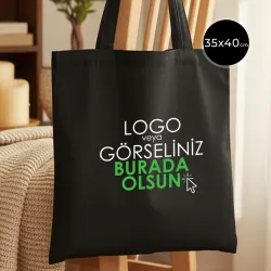 Özelleştirilebilir Siyah Bez Çanta